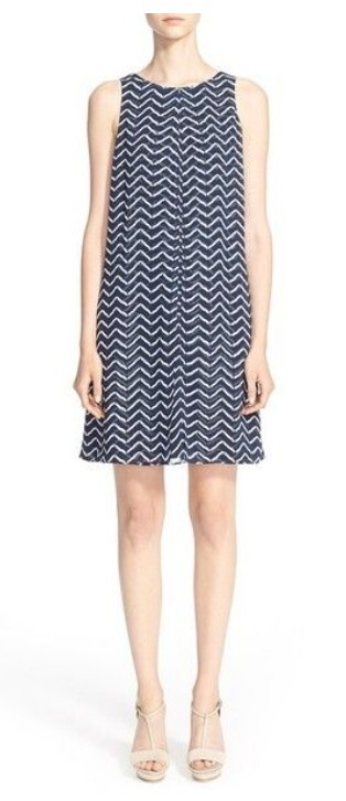 Armani Collezioni Herringbone Print Shift Dress (RRP$995)