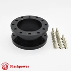 1.5" Steering Wheel Spacer Black Aluminum for MOMO Isotta Sparco OMP