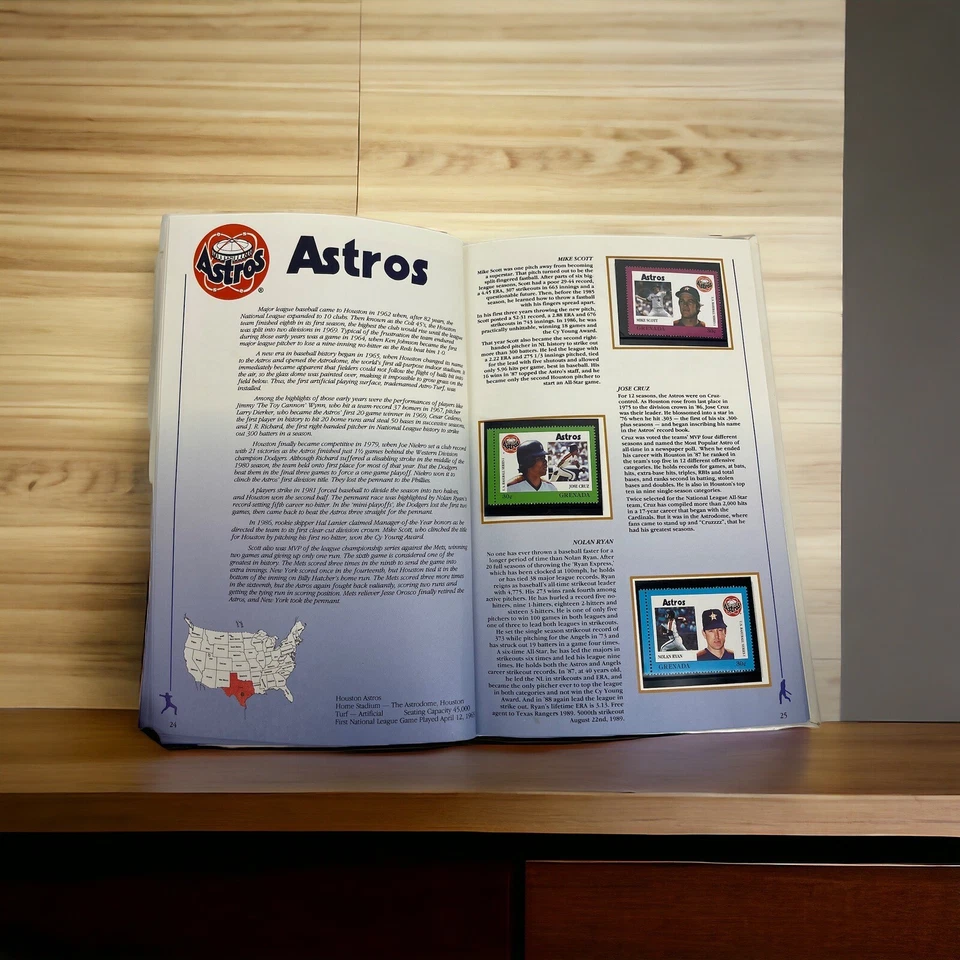 Vintage Major League Baseball In Postage Stamps Baseball Collectible Of The 90’s - Image 3 of 4