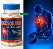 Flex Solution 60 Capsules Muscle Joint Health Relief Glucosamine MSM Pills
