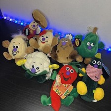 Veggie Friend Seedies bean bag plush lot 8 pc ToyBox with tags