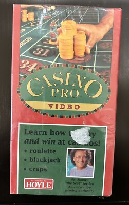 Hoyle Casino Pro Video Vhs Roulette Blackjack Craps Learn To Play New Sealed