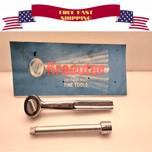 KRAEUTER USA TOOLS SET 3/8" DRIVE RATCHET 32070 AND 6" EXTENSION 32063