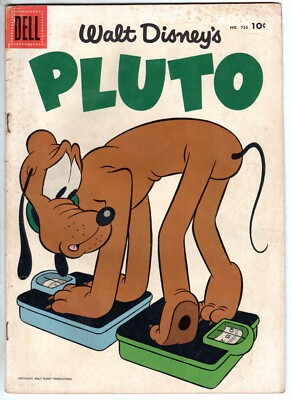 Four Color #736 Featuring Walt Disney's Pluto, Very Good - Fine Condition!