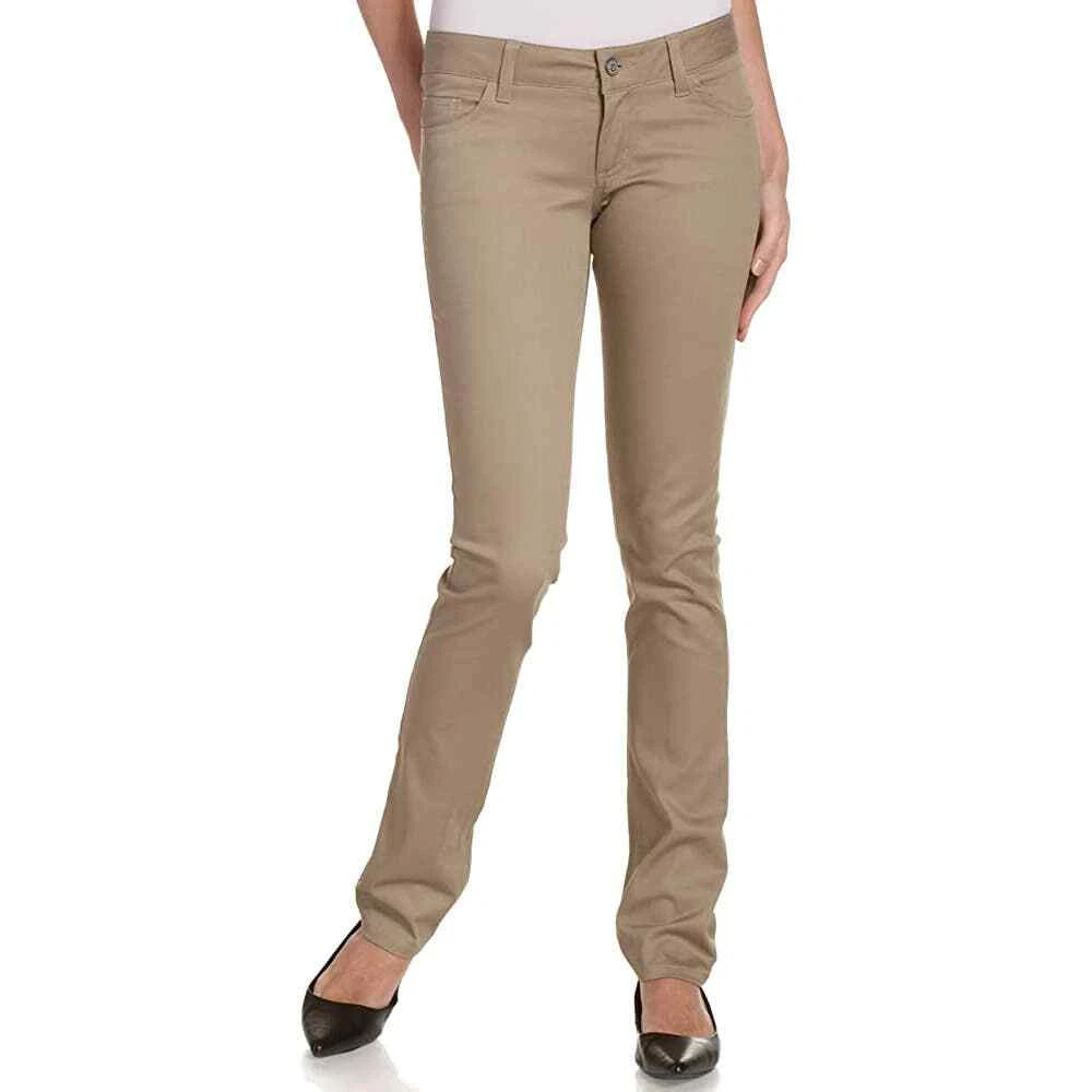 Dickies Girl Junior s Classic 5 Pocket Skinny Khaki Pant Uniform