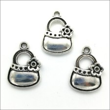 Lot 50pcs Handbag Antique Silver Charms Pendants Jewelry Making DIY 19 13mm