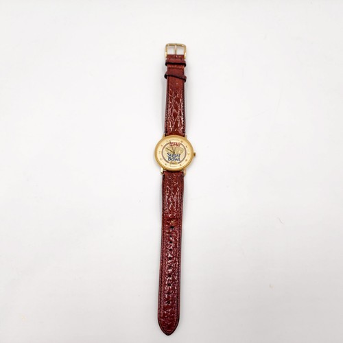 Hamilton USF&G Sugar Bowl Round 32mm Gold Plated Women's Crystal Watch 8704 - Picture 5 of 7