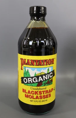 Plantation Organic Blackstrap Molasses 15 Fl Oz (Expiration: 04/23/2027)