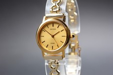 Vintage Near MINT CITIZEN EXCEED 3330-C80401 Gold Bracelet Mens Watch JAPAN