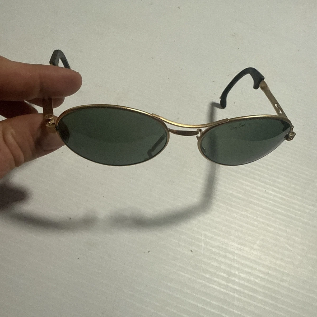 Ray-Ban Gold Oval Vintage Sunglasses for sale | eBay
