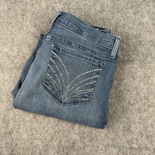 NYDJ Not Your Daughter Marilyn Straight Jeans Women 14P Blue Lift Tuck Stretch