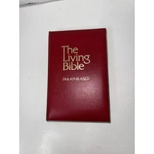The Living Bible Paraphrased Red Hardcover Religious Book Study Guide