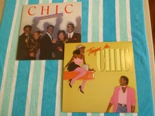 Lot of 2 CHIC LP'S Tongue In Chic & Real People FUNK / DISCO