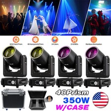 350W Moving Head Light 48Prism Gobo Beam Stage Spot Lighting DJ Disco DMX Case