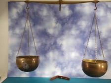 Blumenampel antik Messing Blumenwaage Waage Blumenübertopf Höhe 54, Breite 40