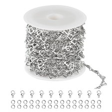 UMAOKANG 16.4 Feet Stainless Steel Jewelry Chain for Jewelry Making, Silver H...