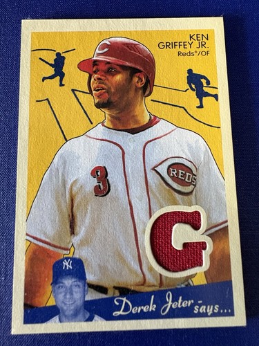 Ken Griffey Jr 2008 Upper Deck Goudey Reds HOF Game-Used Jersey Card #M-KG GU