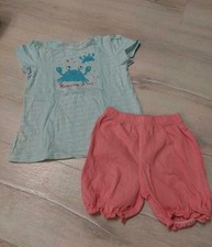 Topolino Mädchen Schlafanzug in Rosa/Weiß Gr. 98/104