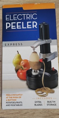 Automatischer Kartoffelschäler Elektrischer Schäler für Kartoffeln und Obst, 2 extra Klingen