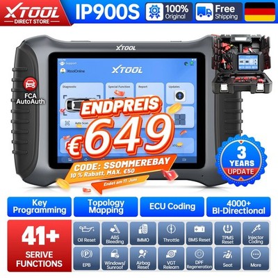 XTOOL IP900S OBD2-Scanner Topologiekarte ECU-Codierung Schlüsselprogrammiergerät
