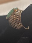 Antique Cabochon 14K Gold And Jade Ring, Size 5 — photo 10