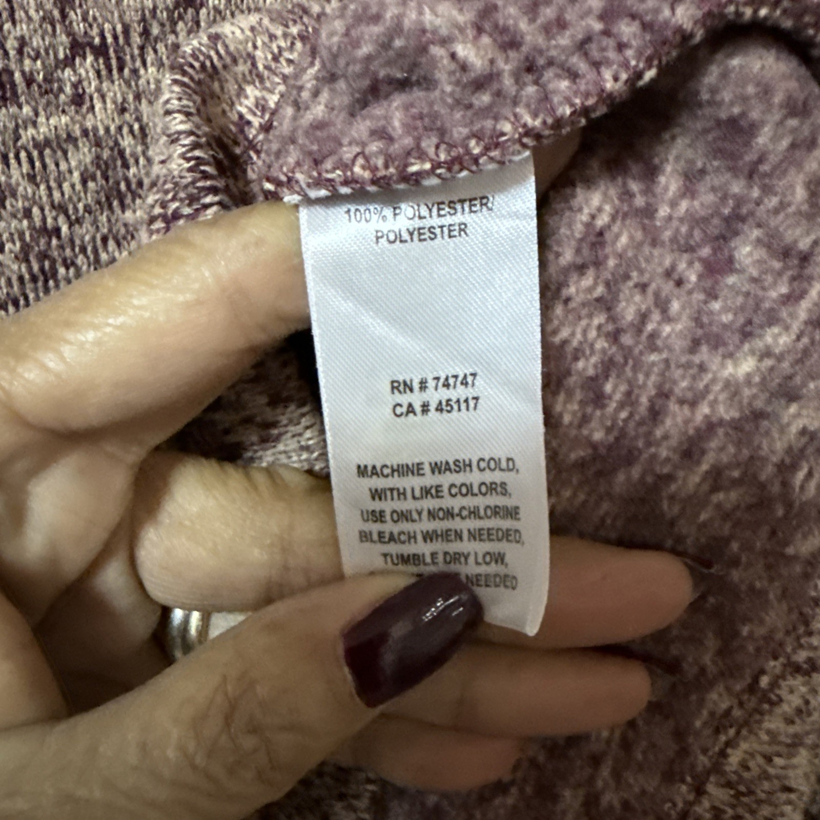 RB23 Natural Reflection button Collar fleece pull… - image 7