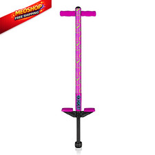 Flybar Jolt Pogo Stick for Kids Ages 6 and Up, 40 to 80 Regular, Pink Hearts