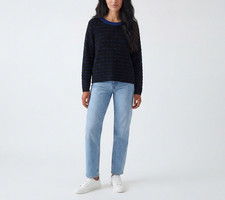 COP COPINE Densha Pull Femme LARGE à Col Roulé à Coupe Largement Motif Tricoté