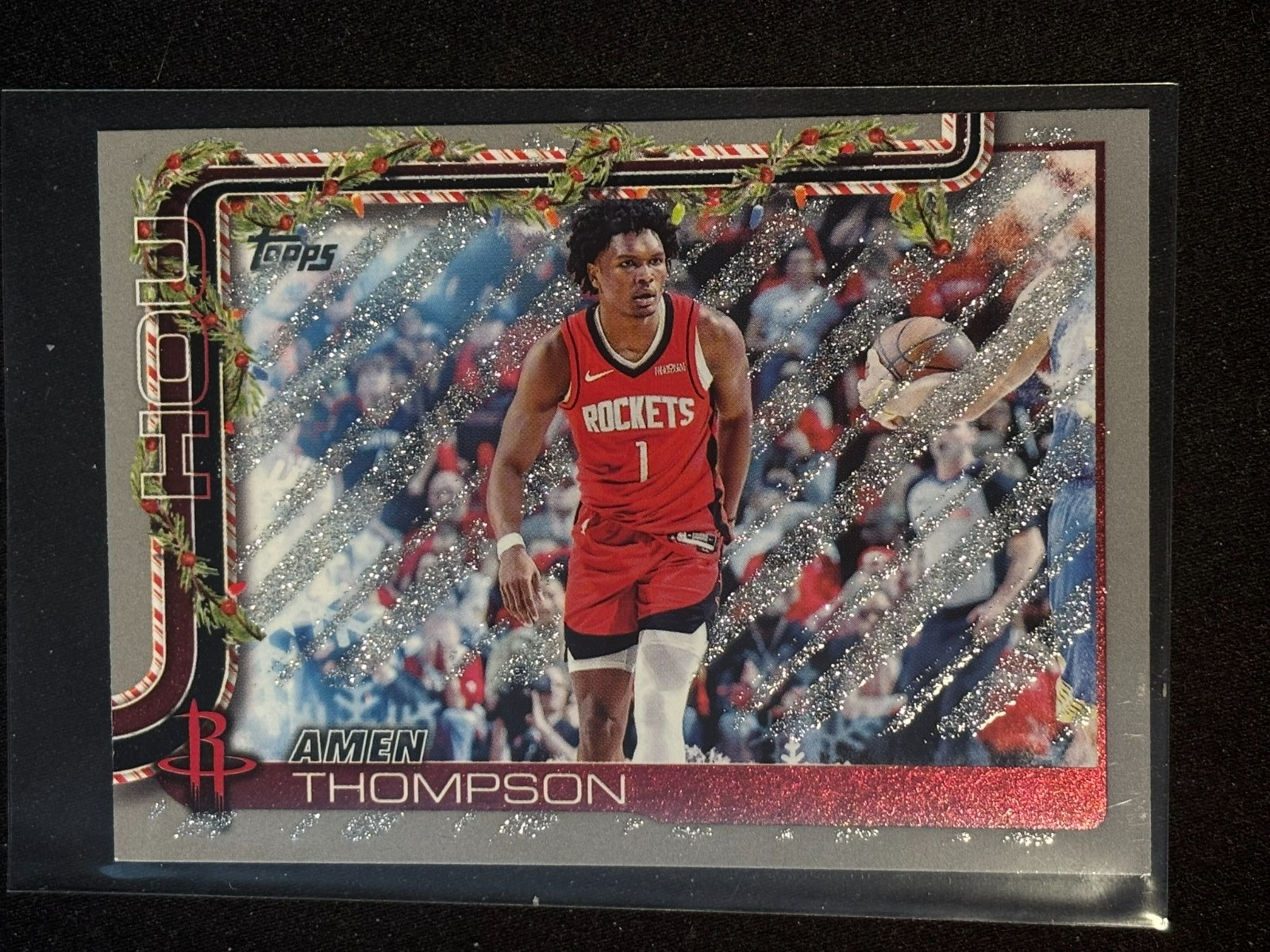2025-26 Topps Holiday - Amen Thompson #H141 Silver Glitter