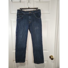 Boy's sz 14 Husky Wrangler Blue Denim Jeans Adjustable Waist