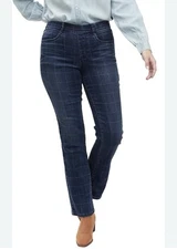 NWT FDJ French Dressing Jeans Dark Wash Denim Pants Women’s Size 12 Windowpane