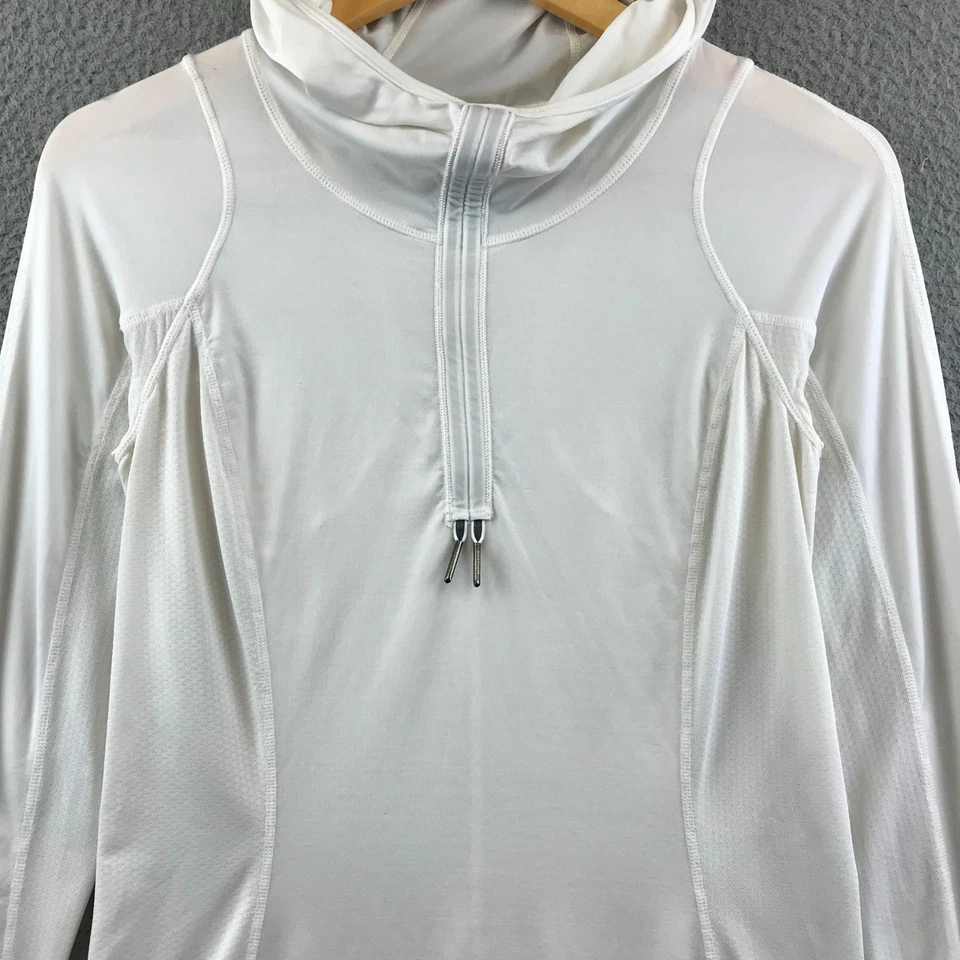 Lululemon Water Bound Hoodie Rash Guard First Edition White Size 4 - Image 3 of 4