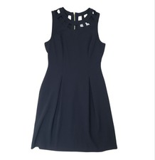 Eliza J Cutout Bi-Stretch Flare Sheath Dress Black Size 2