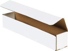 BOX USA BM1222 Corrugated Mailers, 12" x 2" x 2", White Pack of 50