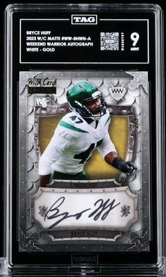 2023 Wildcard Matte Weekend Warrior Autograph Bryce Huff Gold /3 Tag 9 MINT