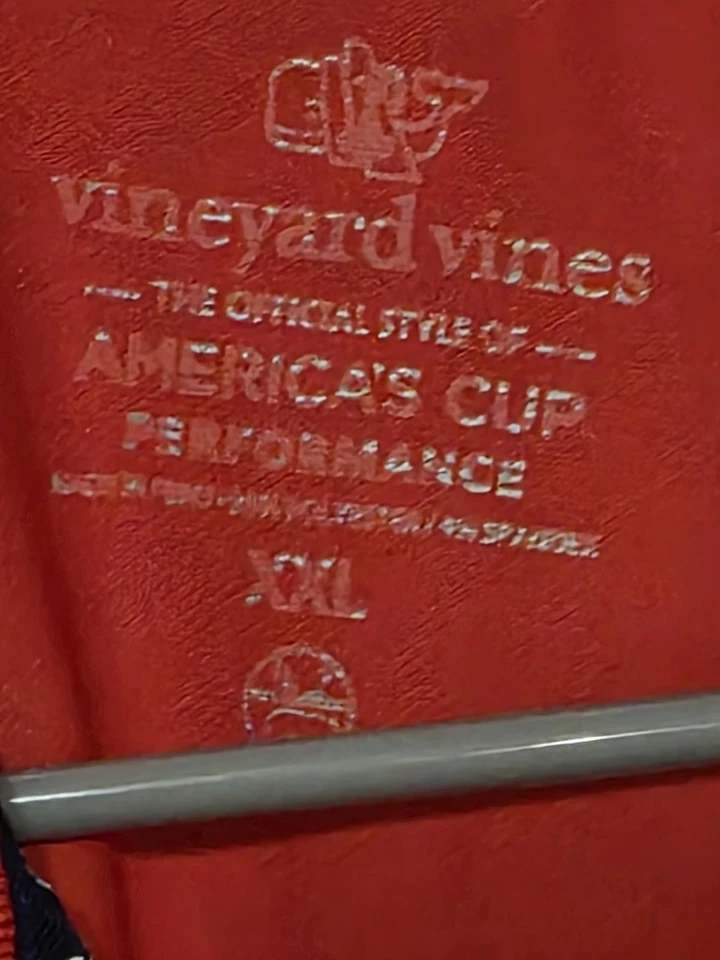 Camisa Polo de Golf VINEYARD VINES Performance XXL Roja Copa América Bermudas 2017 Foto 3 de 4