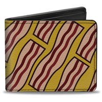 Bi-Fold Wallet Bacon Cartoon Yellow (Us Import)