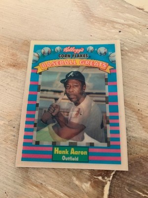 *RARE*1991 Kelloggs Corn Flakes #2 HENRY HANK AARON 3-D, Hall Of Fame #2 of 15