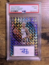 2022 Mosaic Jeremy Sochan Rookie Scripts PSA 9 Auto