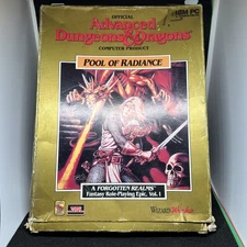 1988 SSI Advanced DUNGEONS & DRAGONS Pool of Radiance IBM PC video game D&D