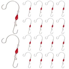 30 Pcs Ornament Hooks with Beads Christmas Decorations Metal Hooks Wire Spira...