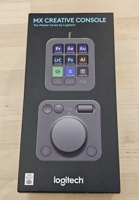 Logitech MX Creative Console Graphite Black Programmable Keypad & Dial NEW