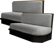 Comfort RV Dinette Cushion Covers - Microfiber Stretchable-2 Set-Grey