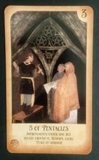 Hinkler Secrets of the Tarot Card 3 Of Pentacles 4.75" X 2.75"