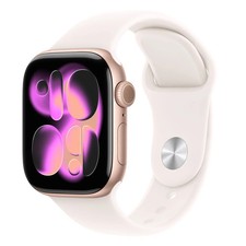 Apple Watch Series 11 42mm GPS Rose Gold w/ S/M Pink Sport Band