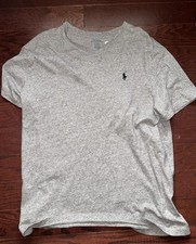 Polo Ralph Lauren Men's Gray Cotton V-Neck T-Shirt Classic Fit