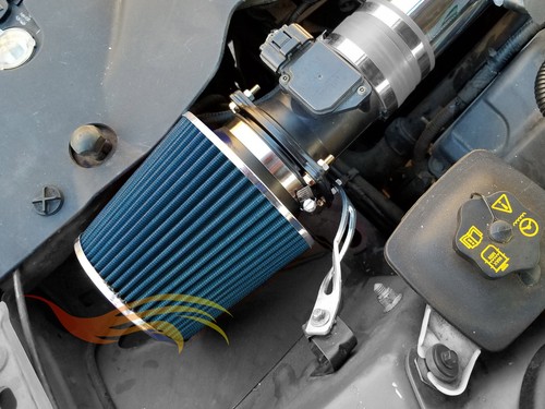 Kit Filtro Aspirazione Aria Fredda 76mm - Tubo In Alluminio A Imbuto Con Filtro - Per Modifiche Auto E Aumento Potenza Motore
