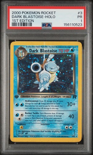 Dark Blastoise (1st Edition) graded PSA 1 for sale on eBay