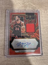 Markquis Nowell 2023-24 Panini Select RC Rookie Patch Auto Red Wave RPA Raptors