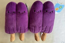 Two Gigglescape Plush Popsicle Twin Pop Purple Plush Toys – NWT – FREE SHIPPING!